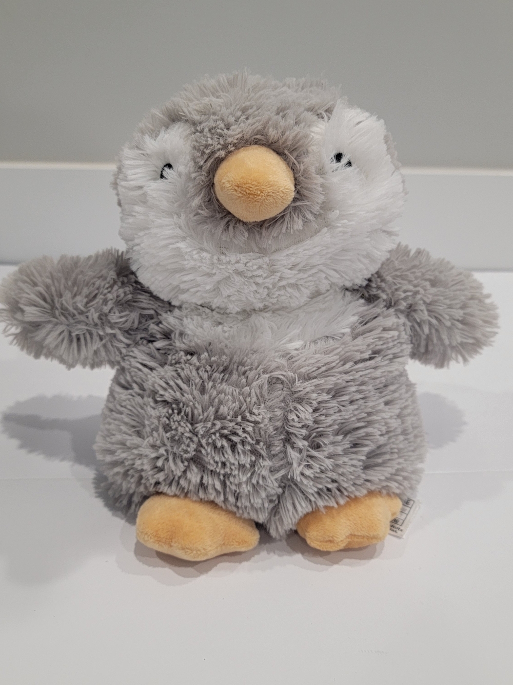 Warmies Gray Penguin microwavable plush
